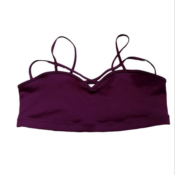 🛍️MAROON BRALETTE WITH STRAP DETAIL SIZE LARGE - Picture 1 of 2